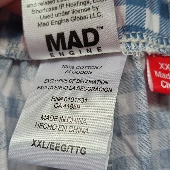 NWT 🍓 Strawberry Shortcake Blue Gingham Shorts - Picture 6 of 11